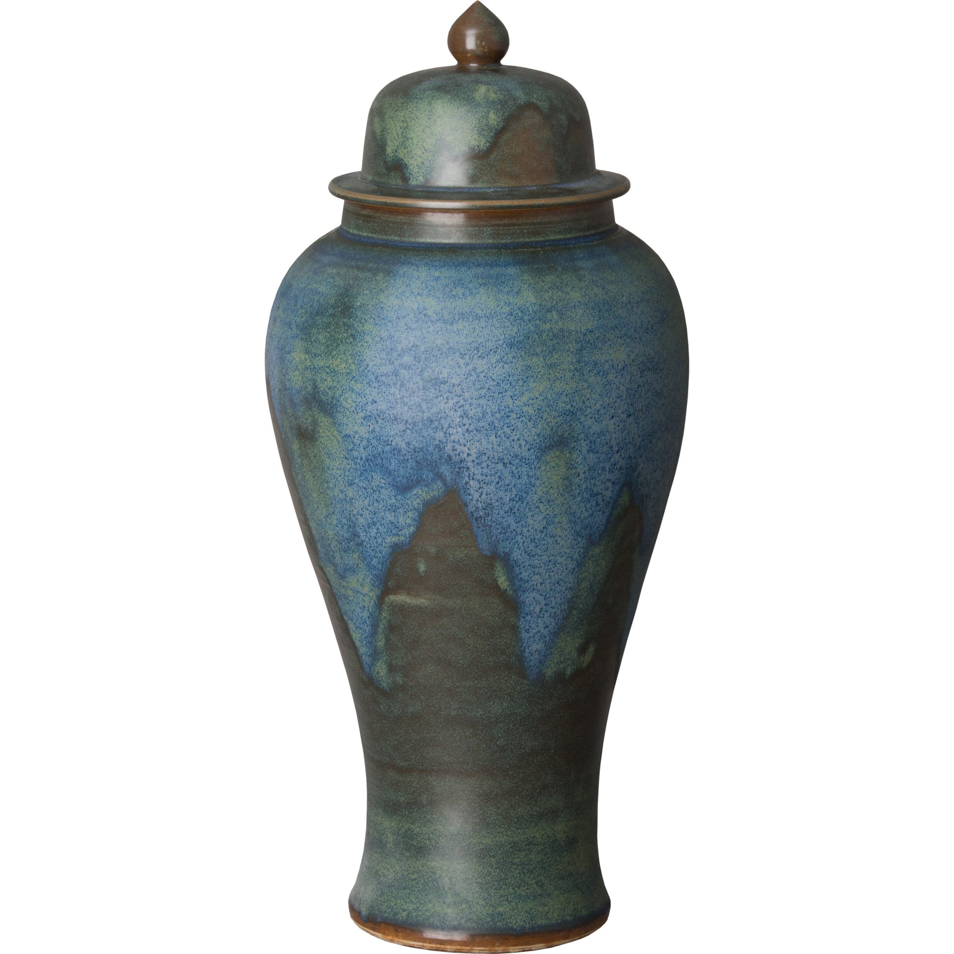 Ginger Jar by Emissary USA in verdi blue. Made from unique in a traditional style.