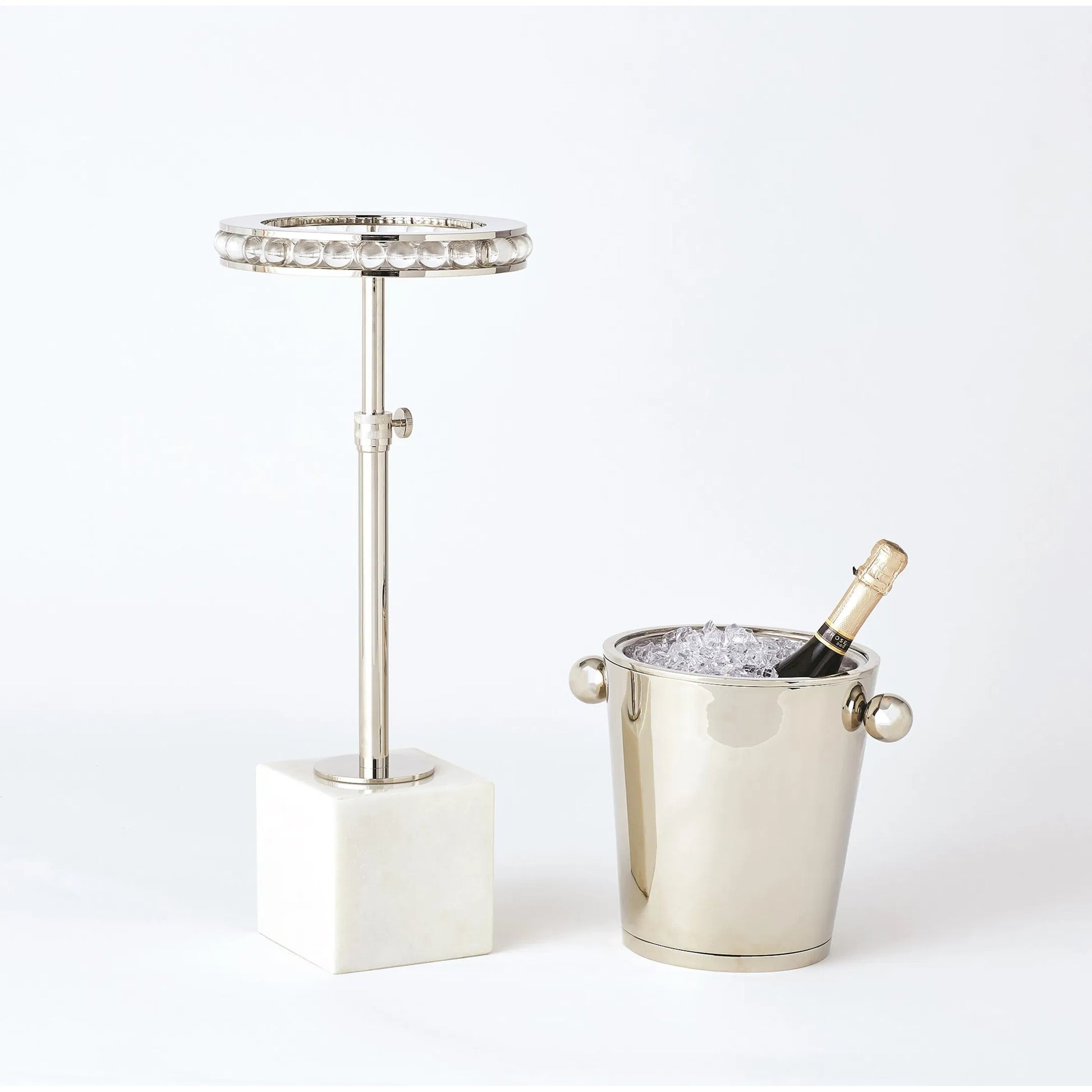 Margot Champagne Bucket by Global Views. Made from brass, stainless steel in a transitional style.