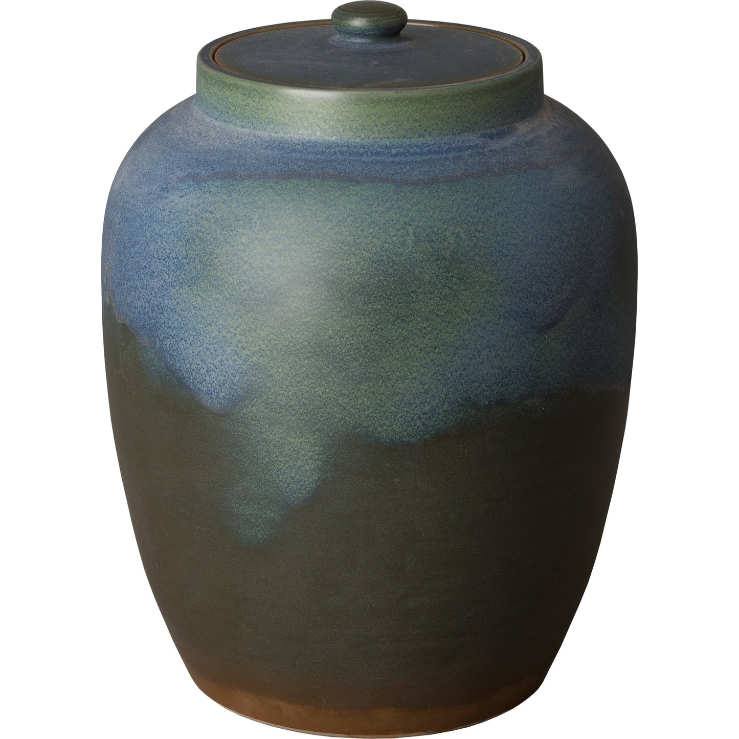 001 S-301568 | Primary Silo | Storage Jar by Emissary in verdigris. Made from unique in a eclectic & global style.