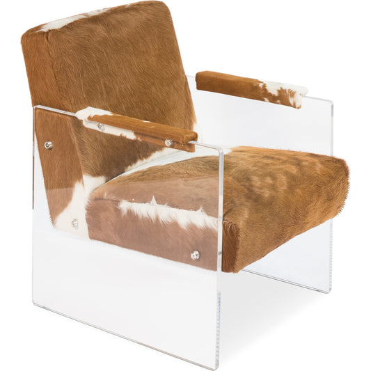 Holloway Armchair by Sarreid Ltd.. Made from leather, acrylic in a modern style.