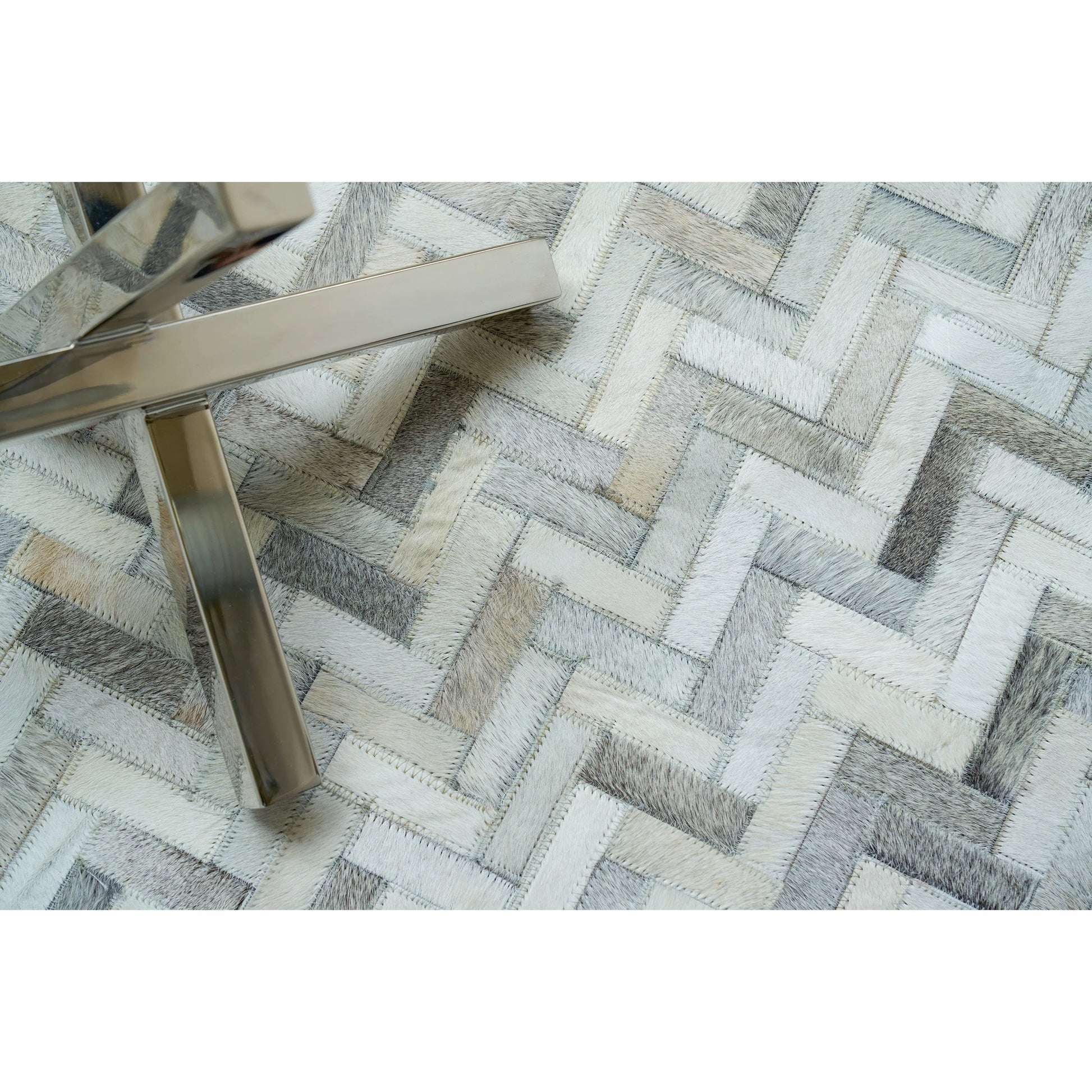 Mosaic Leather Rug by Exquisite Rugs. Made from leather hide in a unique style.