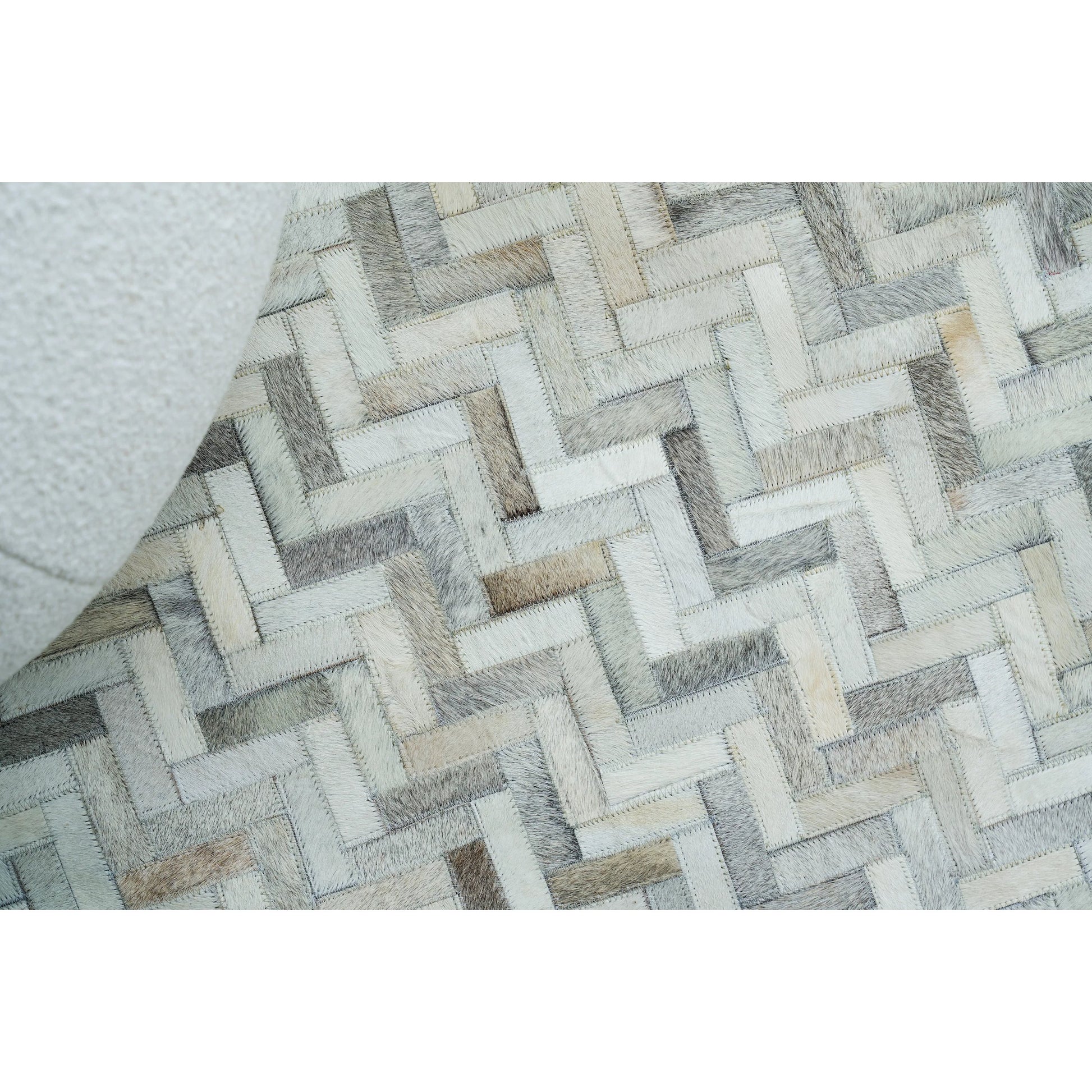 Mosaic Leather Rug by Exquisite Rugs. Made from leather hide in a unique style.