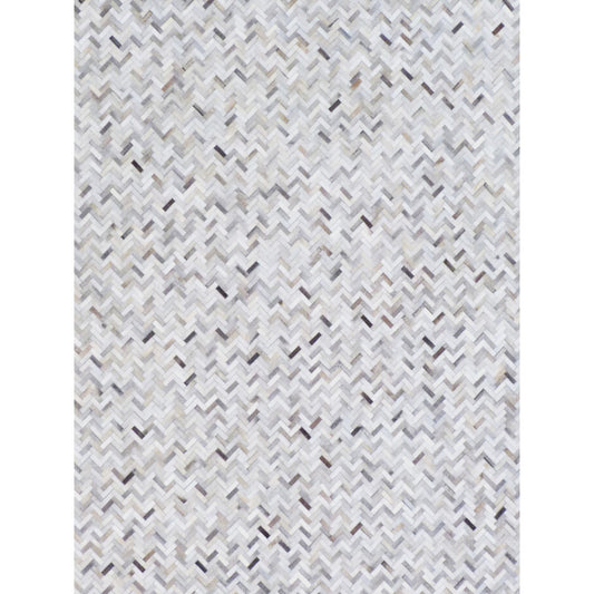 Mosaic Leather 4056 Rug by Exquisite Rugs in silver. Made from leather hide in a unique style.