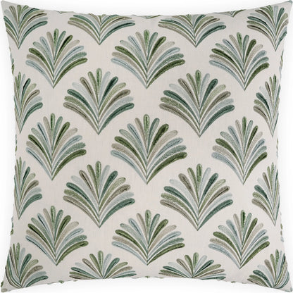 Aruba Pillow by DV Kap Home in beige, green. Made from 50% polyester, 50% cotton in a modern style.