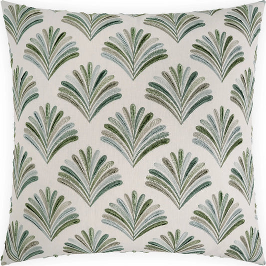 Aruba Pillow by DV Kap Home in beige, green. Made from 50% polyester, 50% cotton in a unique style.