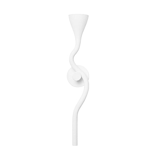 Anastasia Wall Sconce by Corbett in gesso white. Made from steel in a modern style.