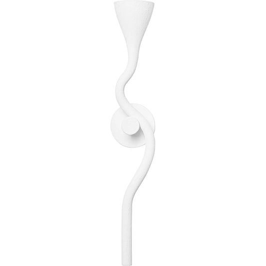 Anastasia Wall Sconce by Corbett in gesso white. Made from steel in a modern style.
