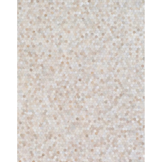 Mosaic Leather Rug by Exquisite Rugs in light beige. Made from leather hide in a unique style.