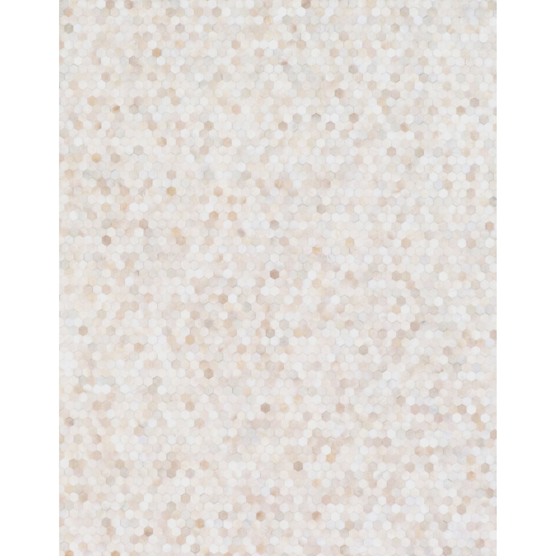 Mosaic Leather 4060 Rug by Exquisite Rugs in light beige. Made from leather hide in a unique style.