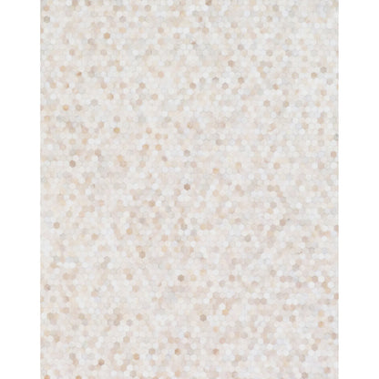 Mosaic Leather 4060 Rug by Exquisite Rugs in light beige. Made from leather hide in a unique style.