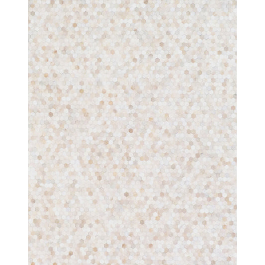Mosaic Leather 4060 Rug by Exquisite Rugs in light beige. Made from leather hide in a unique style.