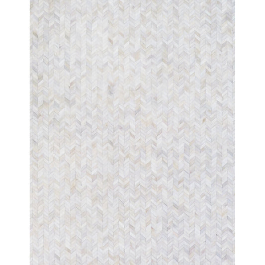 Mosaic Leather 4061 Rug by Exquisite Rugs in ivory. Made from leather hide in a unique style.