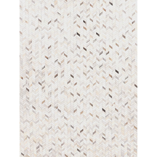 Mosaic Leather 4062 Rug by Exquisite Rugs in silver. Made from leather hide in a unique style.