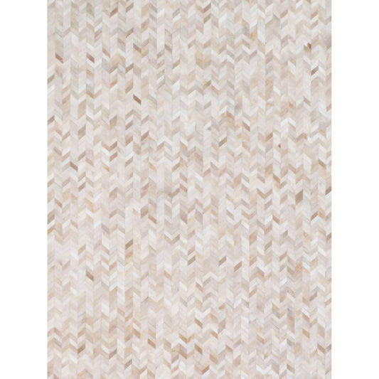 Mosaic Leather 4064 Rug by Exquisite Rugs in light beige. Made from leather hide in a unique style.