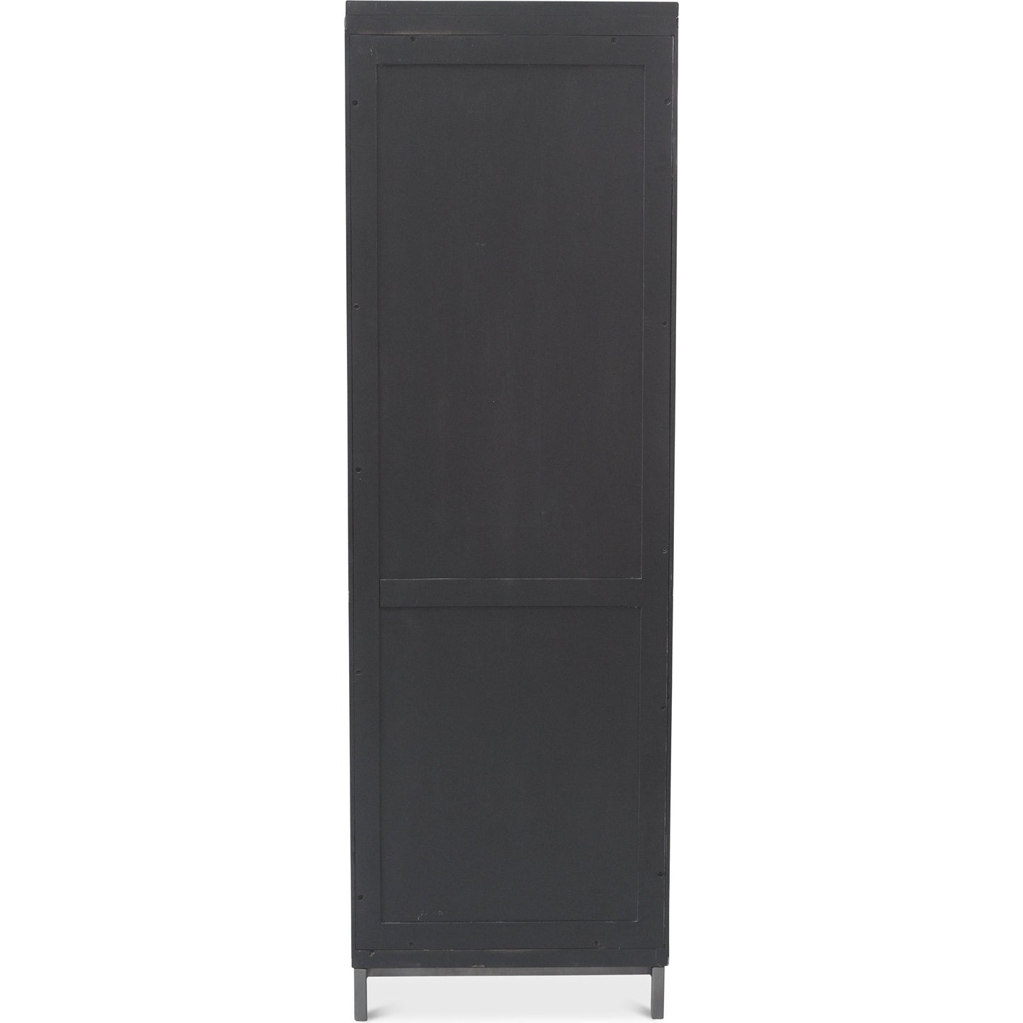 003 SR-857397 | Additional Silo | A Gem Of A Handle Display Cabinet by Sarreid Ltd. in gray and moleskin grey gunmetal. Made from acacia wood, glass, steel in a modern style.