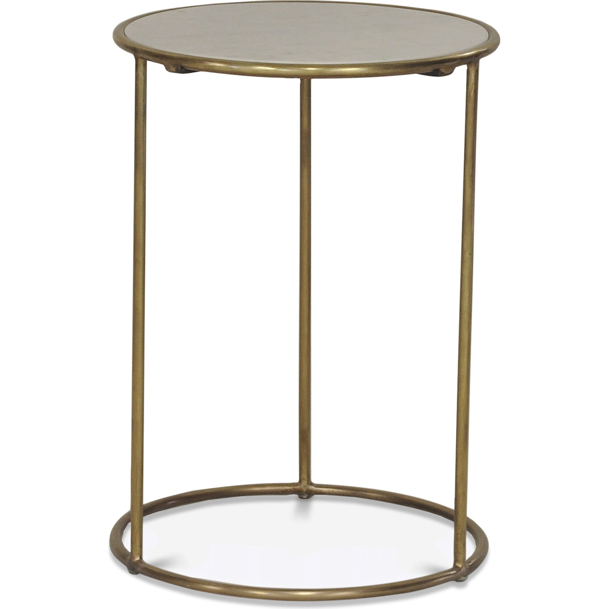 Side Table by Sarreid Ltd. in gold. Made from marble, brass in a transitional style.