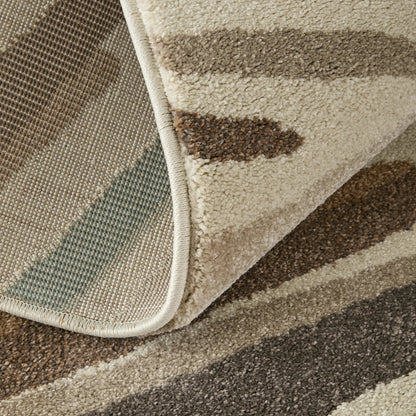 Eden EDN39QXF Rug by Feizy in ivory, brown, blue. Made from polypropylene in a unique style.