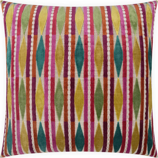 Pizazz Pillow by DV Kap Home in fuchsia. Made from 100% polyester in a unique style.
