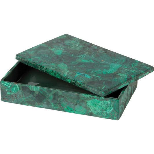 Malachite Stone Box by Global Views. Made from malachite in a eclectic & global style.