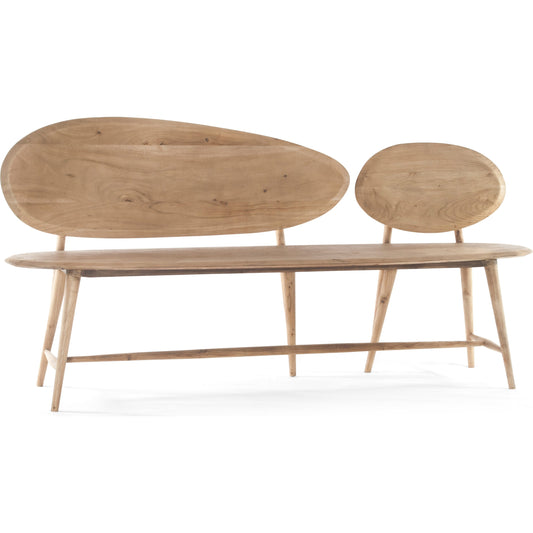 Double Pebble Bench by Sarreid Ltd.. Made from unique in a eclectic & global style.