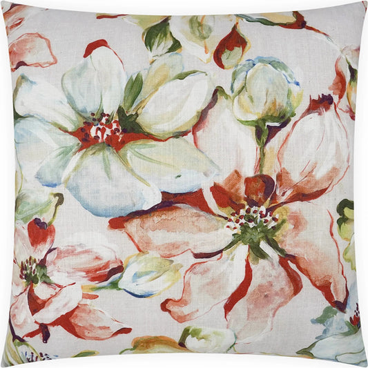 Blooming Pillow by DV Kap Home in multi. Made from 100% cotton in a unique style.