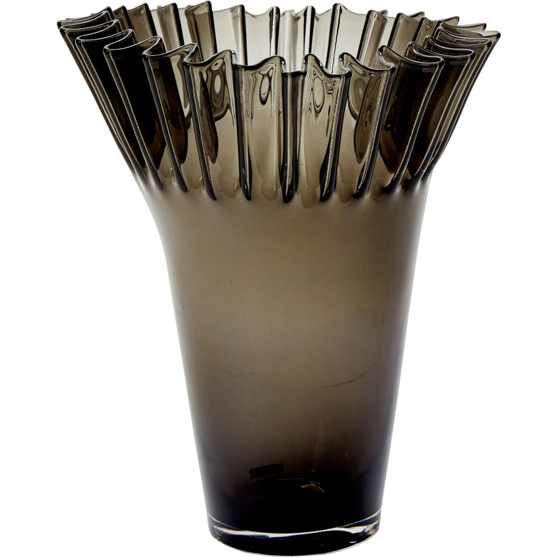 Lolanthe Vase by Accent Decor in black. Made from glass in a unique style.