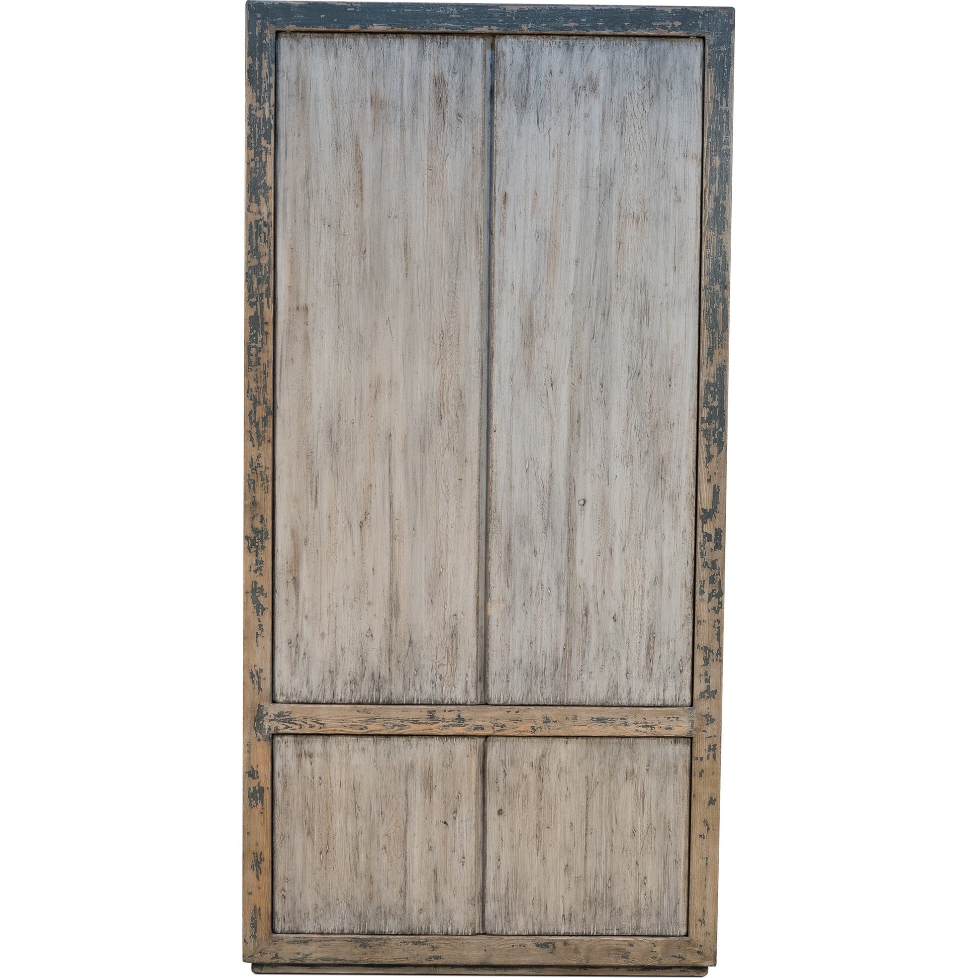 Chamonix Cupboard by Sarreid Ltd. in gray and 3 removable shelves. Made from pine in a cottage & farmhouse style.