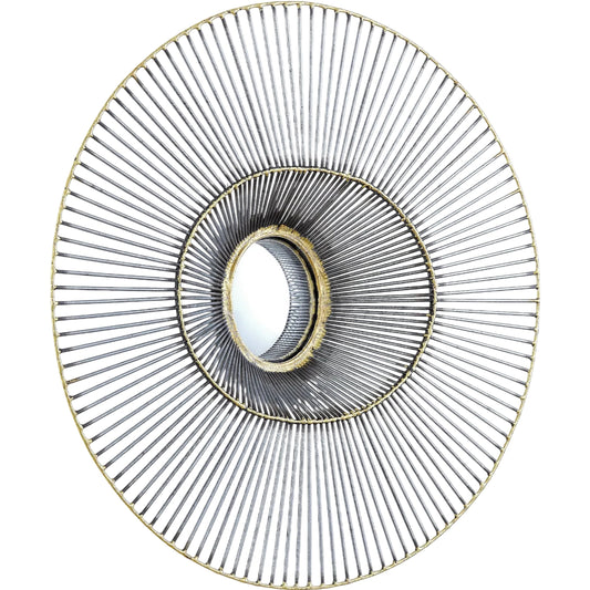 Tilt-A-Wire Mirror by Global Views in bronze, gold. Made from iron, mirror in a eclectic & global style.