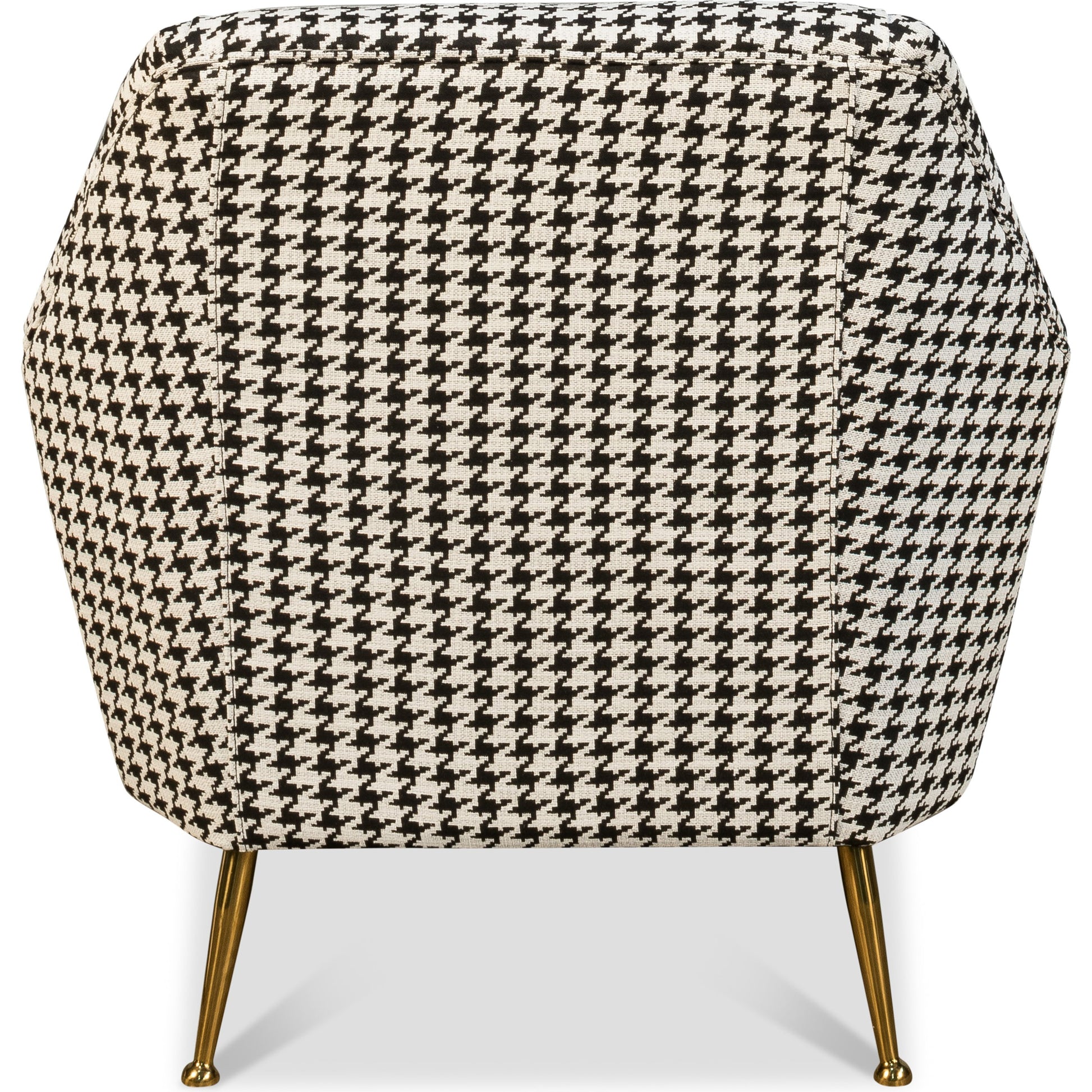 Ziegfeld Armchair by Sarreid Ltd. in black and zucca linen golden stainless steel. Made from linen, stainless steel in a modern style.