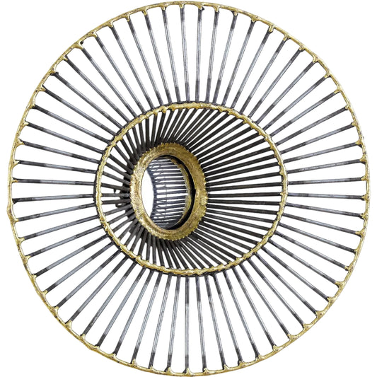 Tilt-A-Wire Mirror by Global Views in bronze, gold. Made from iron, mirror in a eclectic & global style.