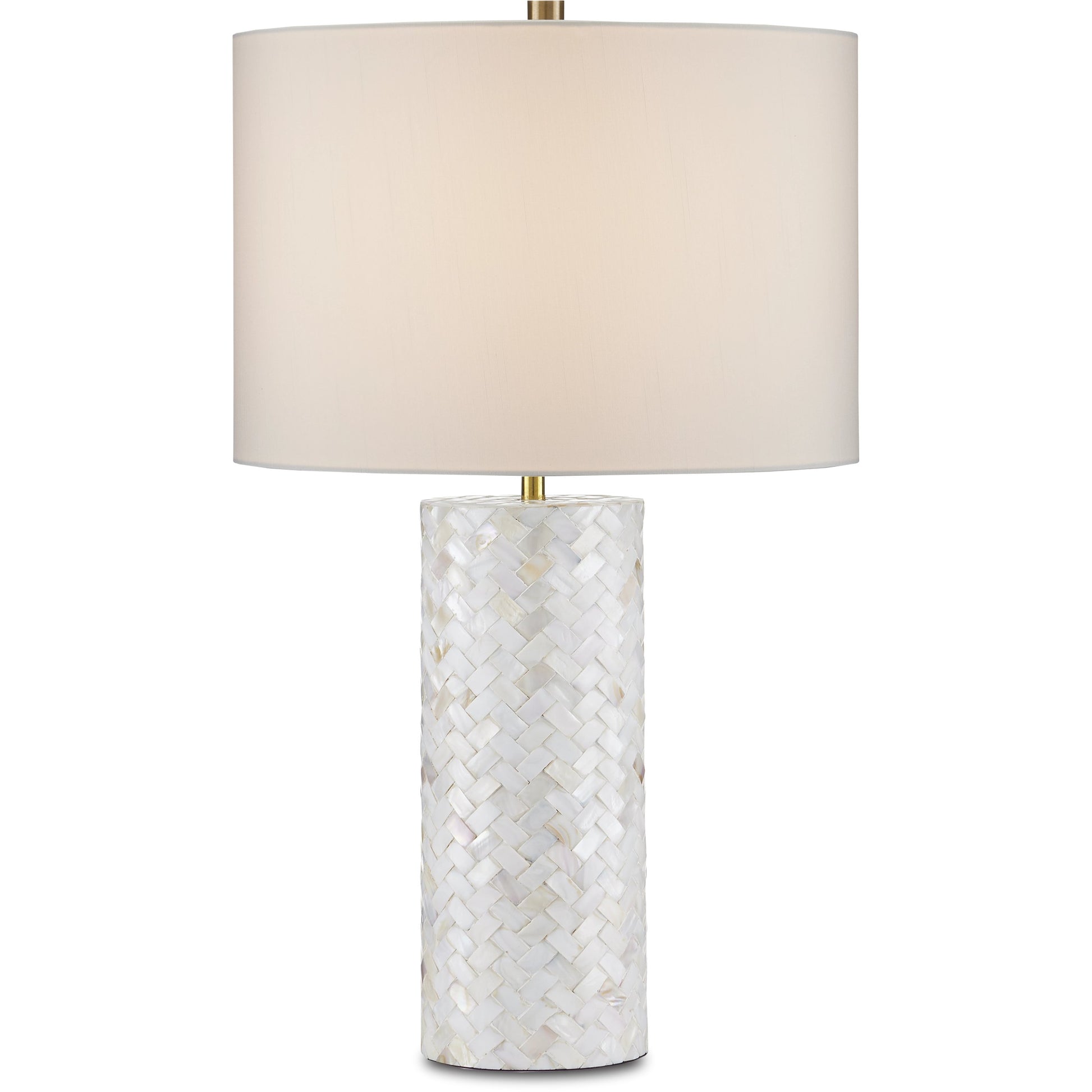 Meraki Mother-Of-Pearl Table Lamp by Currey and Company. Made from mother of pearl, engineered wood in a modern style.