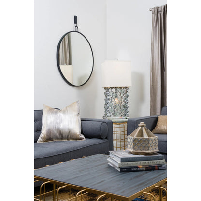 Stopwatch Round Accent Mirror by Varaluz in bronze, brown. Made from steel in a unique style.