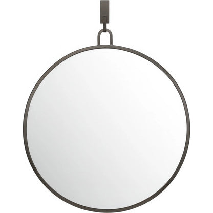Stopwatch Round Accent Mirror by Varaluz in bronze, brown. Made from steel in a unique style.
