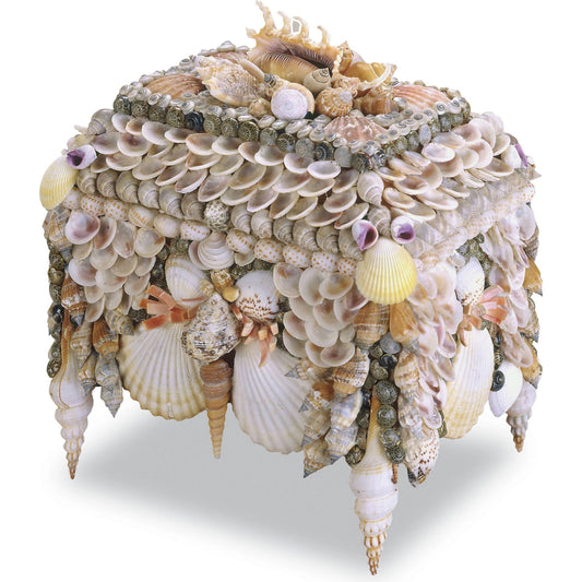 Boardwalk Shell Jewelry Box by Currey and Company. Made from unique in a coastal style.