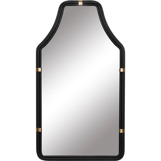 Federal Case Wall Mirror by Varaluz in matte black/french gold. Made from unique in a modern style.