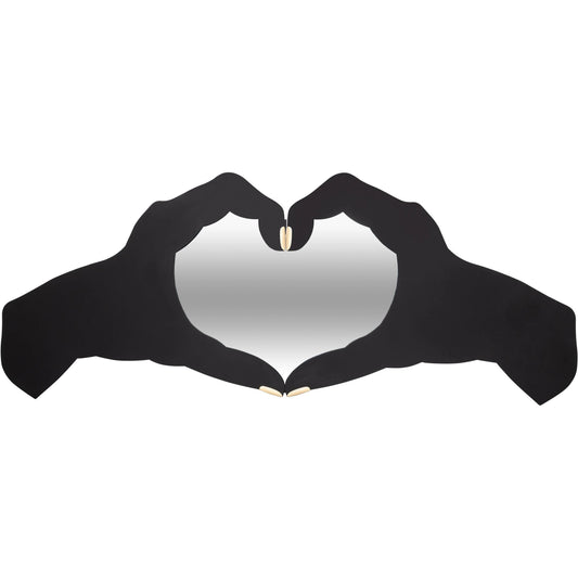 Loving Hands Wall Mirror by Varaluz in matte black/french gold. Made from unique in a modern style.