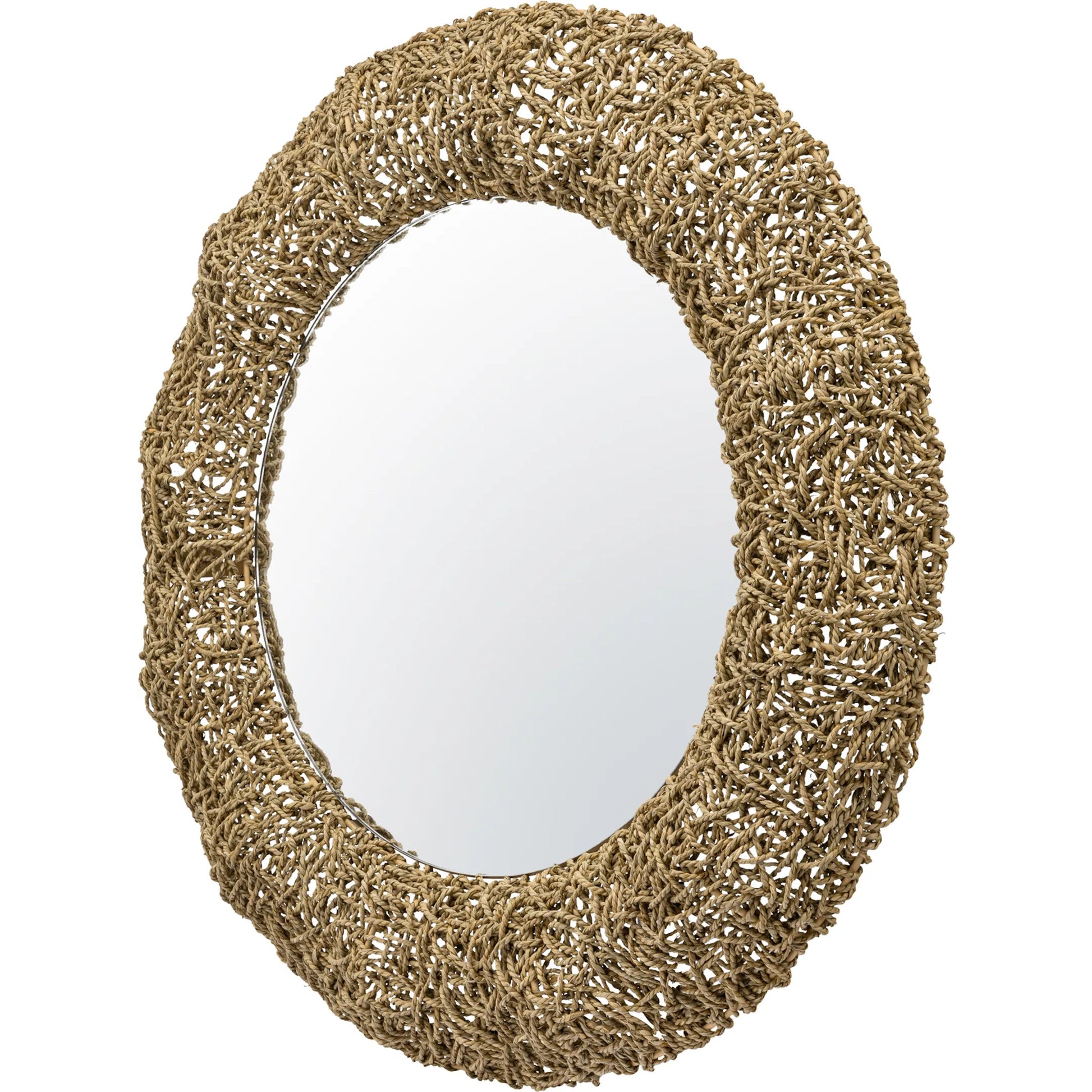 Tangled Wall Mirror by Varaluz in natural rope. Made from unique in a modern style.