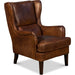 Elite Wing Lounge Chair by Sarreid Ltd.. Made from rubber wood, top grain cow leather in a rustic style.