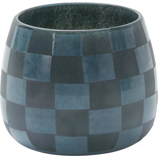 Enthia Vase by Accent Decor in blue. Made from glass in a unique style.