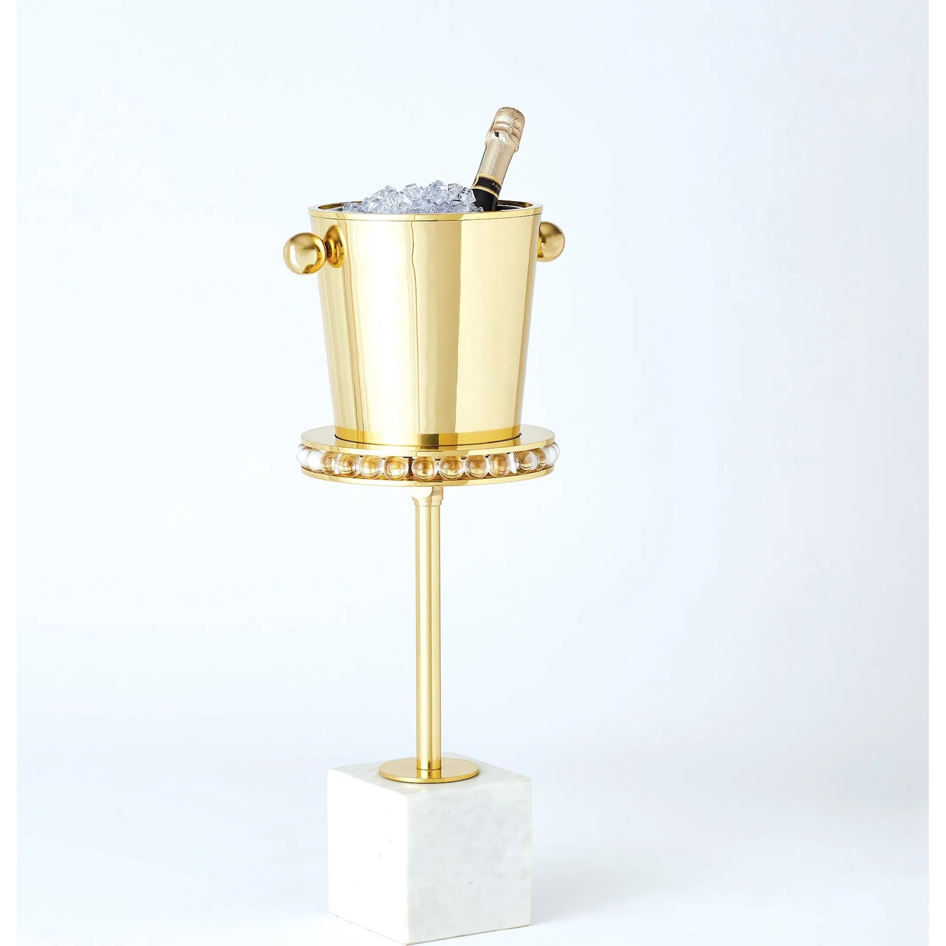 Margot Champagne Bucket by Global Views. Made from brass, stainless steel in a transitional style.