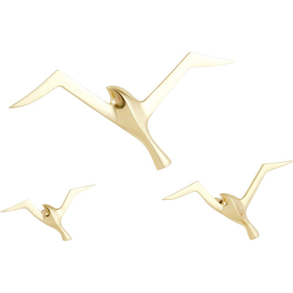 Flock Wall Decor by Global Views. Made from brass in a coastal style.