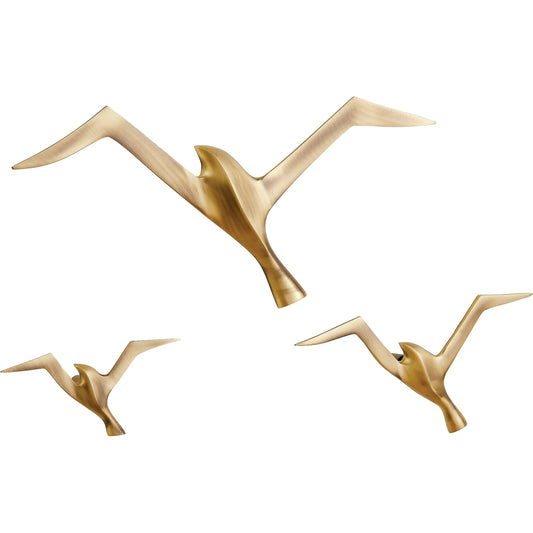 Flock Wall Decor by Global Views. Made from brass in a coastal style.