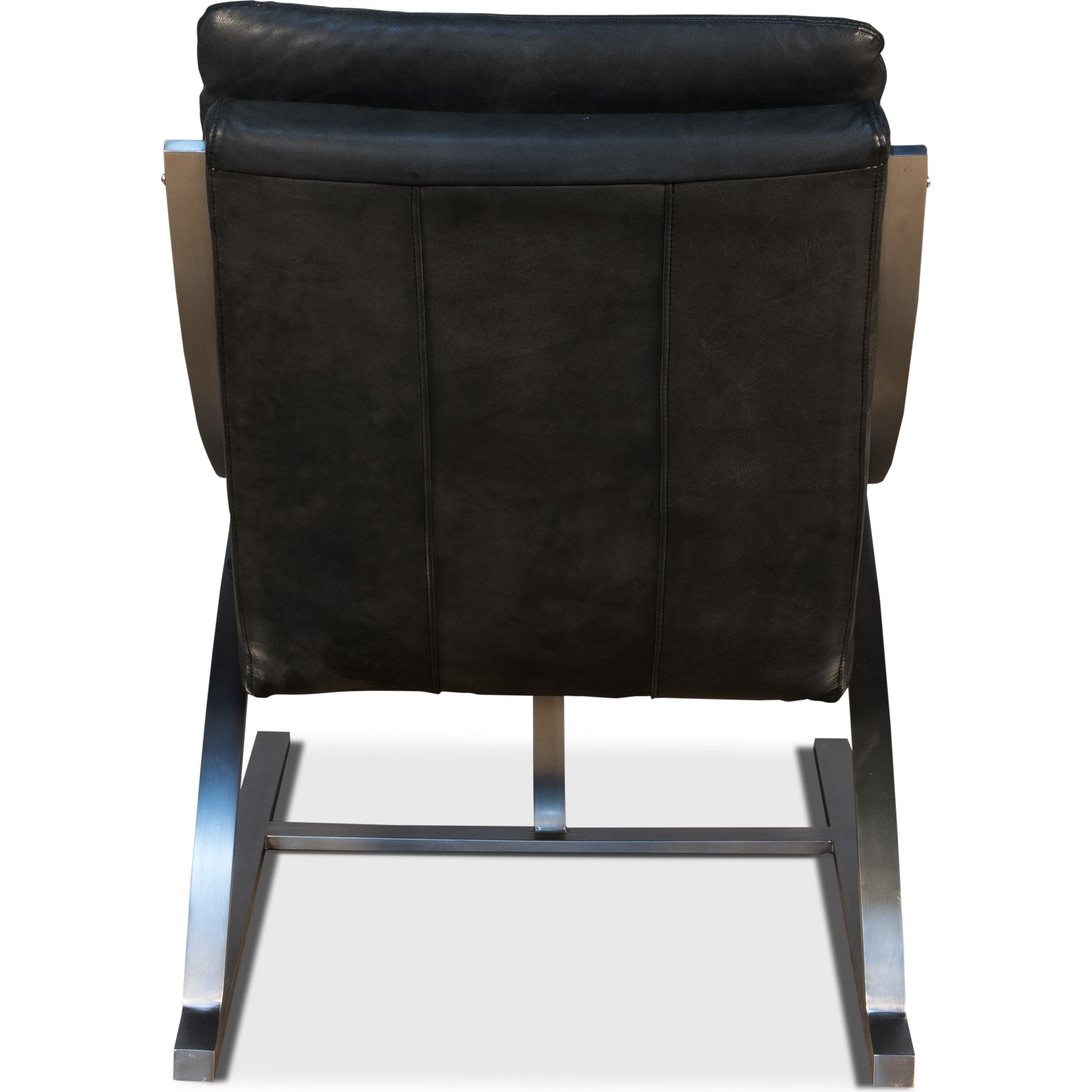 Mc Queen Chair by Sarreid Ltd. in brown and vintage cigar leather. Made from leather in a modern style.