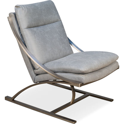 Mc Queen Chair by Sarreid Ltd. in brown and vintage cigar leather. Made from leather in a modern style.