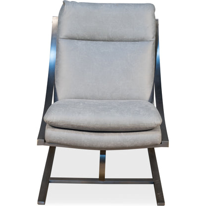 Mc Queen Chair by Sarreid Ltd. in brown and vintage cigar leather. Made from leather in a modern style.