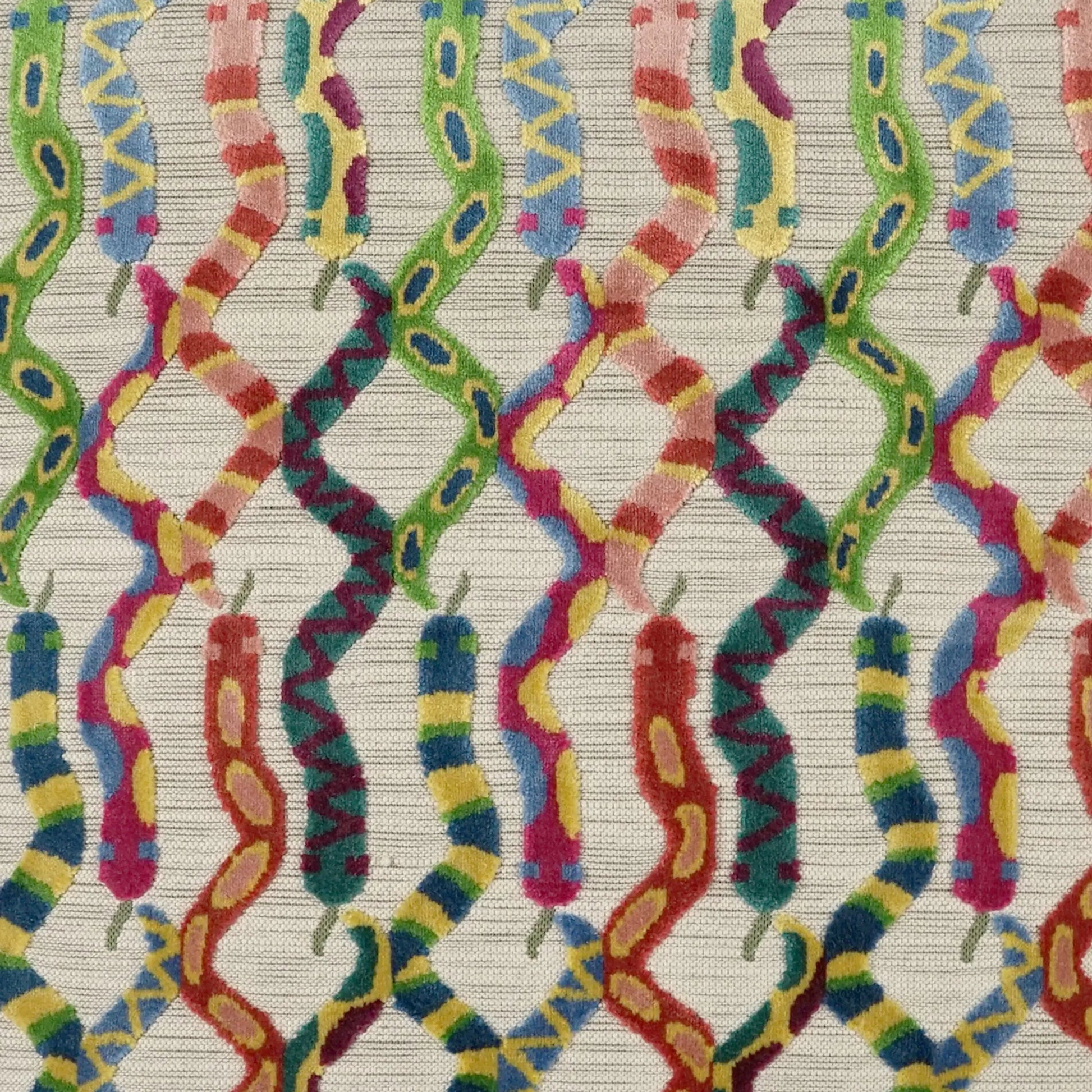 Slither Pillow by DV Kap Home in multi. Made from 19% polyester, 33% viscose, 48% cotton in a unique style.