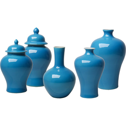 Meiping Vase by Emissary in french turquoise. Made from unique in a traditional style.