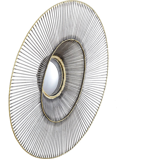 Tilt-A-Wire Mirror by Global Views in bronze, gold. Made from iron, mirror in a eclectic & global style.