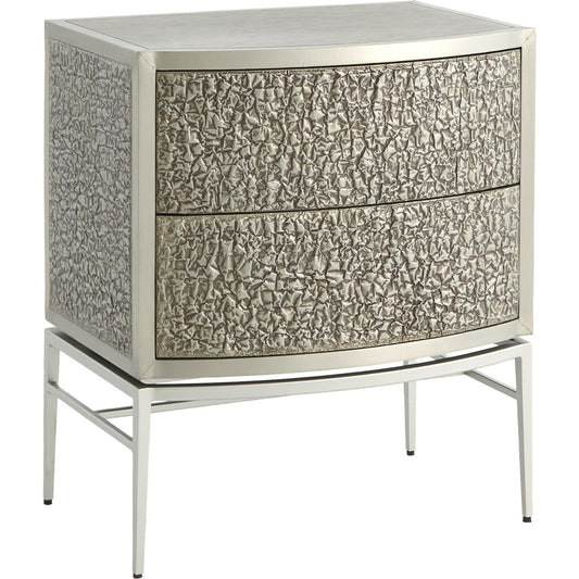 Crinkle Bedside Chest by Global Views. Made from unique in a transitional style.