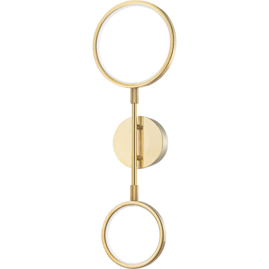Saturn Wall Sconce by Hudson Valley. Made from brass in a modern style.